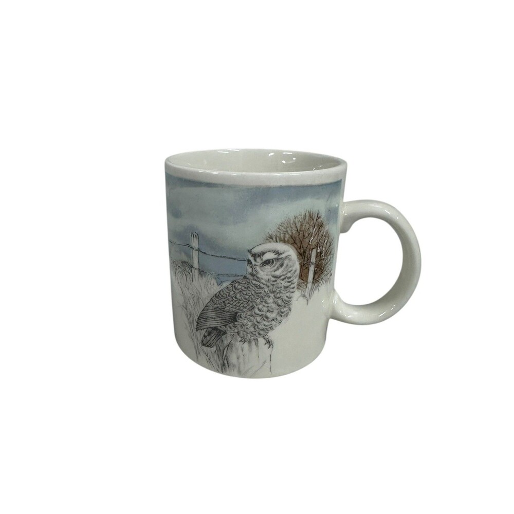 Vtg OTAGIRI Owl Tree Coffee Tea Mug Cup Handcrafted Japan Gibson Greeting